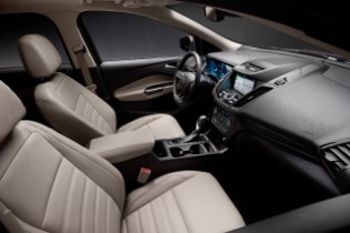 2017 Ford Escape Titanium Interior with Medium Light Ston...